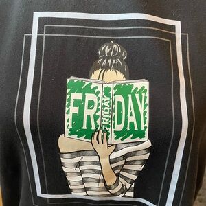 Tristan Gray and Black 3/4 Sleeve Graphic T-Shirt